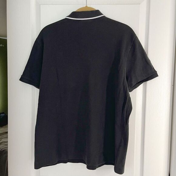 Lacoste Devanlay Button Polo Stripe Collar 100% Cotton Regular Fit Shirt - Picture 2 of 9